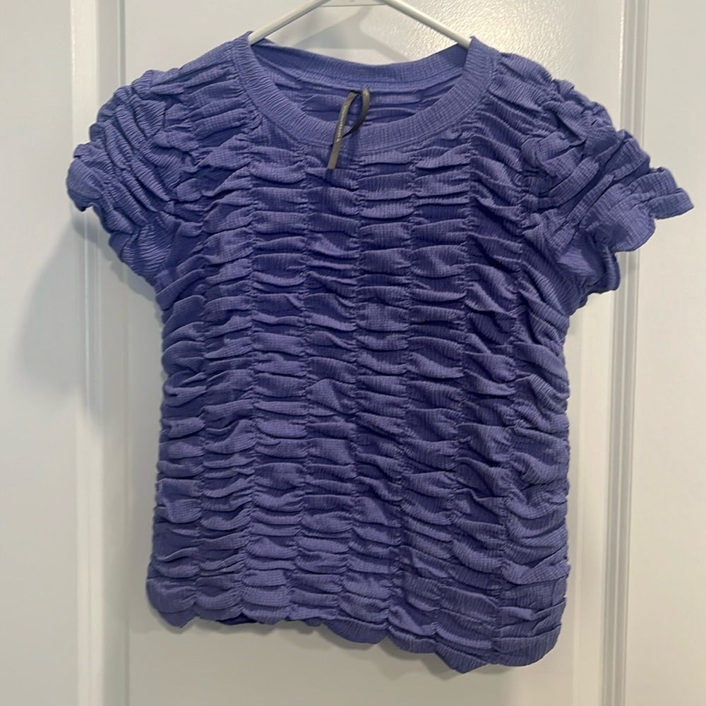Anthropologie ruched baby doll top